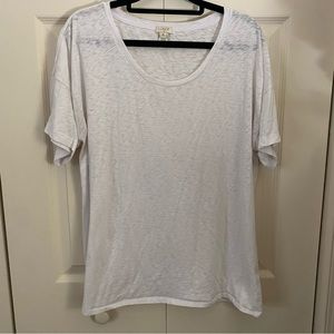 J Crew White Flow Tee